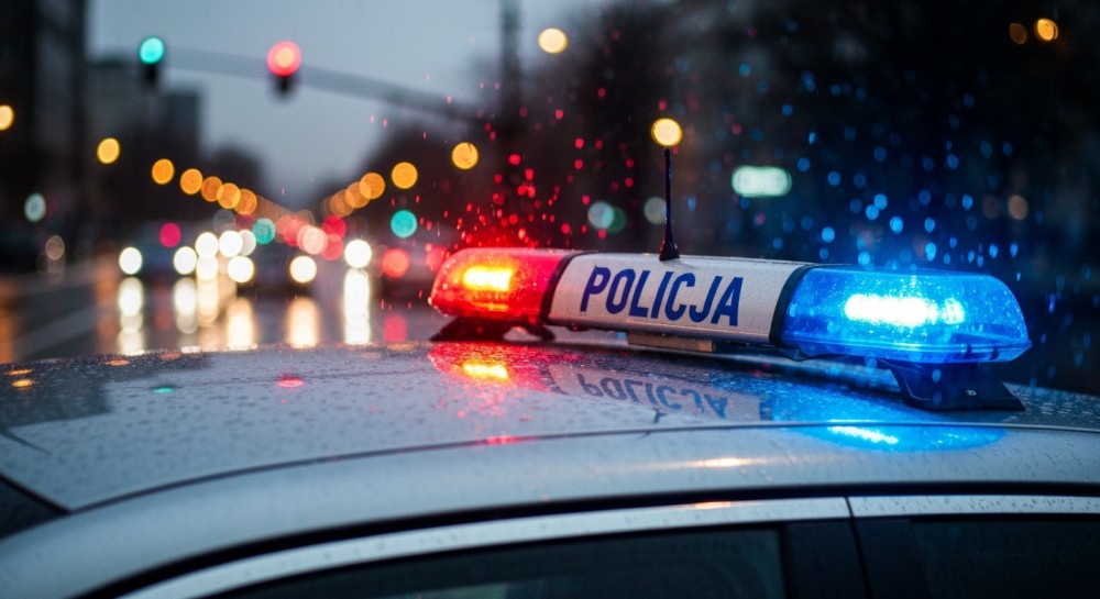 Pijany kierowca bez prawa jazdy rozbił się o latarnię w Tychach