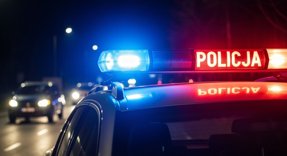 Oszust schowany w szafie w rękach policji po akcji w Sosnowcu