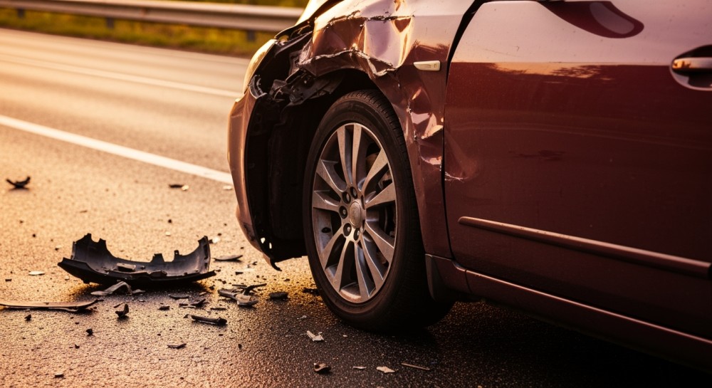 Motocykl zderzył się z ciężarówką w Jeleśni – droga zablokowana, apel o ostrożność